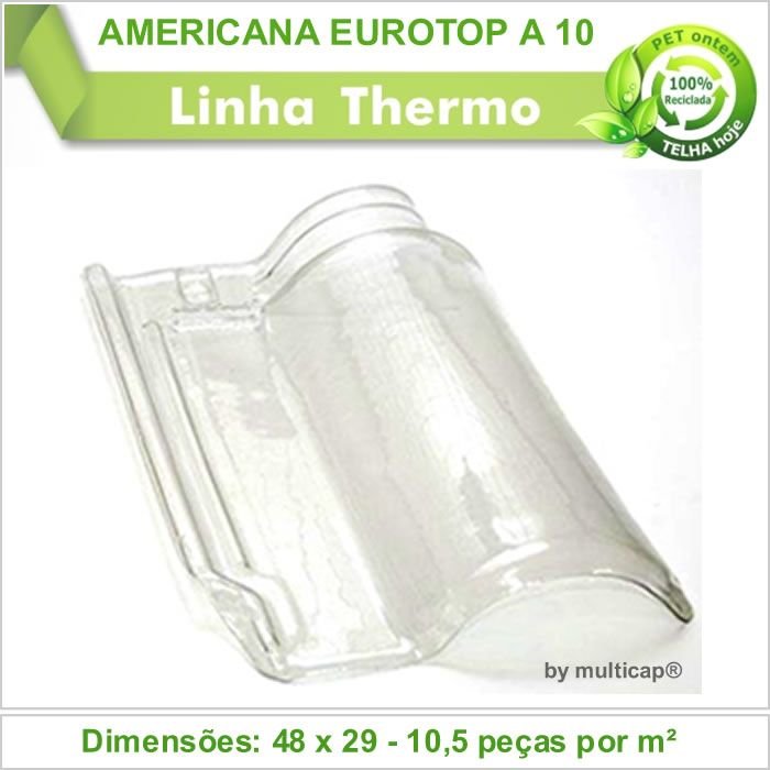 Telha Pet Americana Eurotop A 10 370 Kit 1 Telha(S) - 2