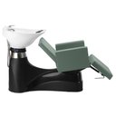 Ver imagem 2 de Lavatório de Cabelo Salão de Beleza Cabelereiro Barbeiro Profissional com Apoio para Pés Verde