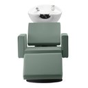 Ver imagem 5 de Lavatório de Cabelo Salão de Beleza Cabelereiro Barbeiro Profissional com Apoio para Pés Verde