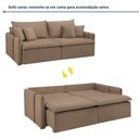 Ver imagem 3 de Sofá Cama Retrátil e Reclinável 2 Lugares Pés Madeira Maciça 200cm Windson Yescasa