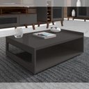 Ver imagem 2 de Mesa de Centro Moderna em Mdf Life Sala de Estar 91x70 Cm:cinza Régio