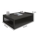 Ver imagem 3 de Mesa de Centro Moderna em Mdf Life Sala de Estar 91x70 Cm:cinza Régio