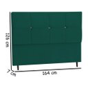 Ver imagem 2 de Cabeceira Estofada Box Casal Queen Size Encosto para Cama Civic 164x126 Cm Azul Tiffany