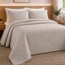 Ver imagem 2 de Colcha Matelassê - Queen Size - Madri 3D - Floral - Marfim - Dupla Face - c/ Porta Travesseiros - Ro