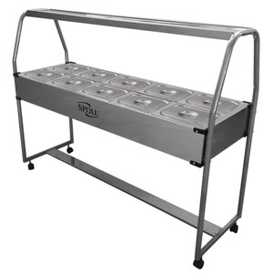 Carro Buffet Conjugado Duplo Spl513co 10 Cubas Quentes E 5 Frias 127V - Spolu
