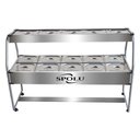 Ver imagem 3 de Carro Buffet Conjugado Duplo Spl513co 10 Cubas Quentes E 5 Frias 127V - Spolu