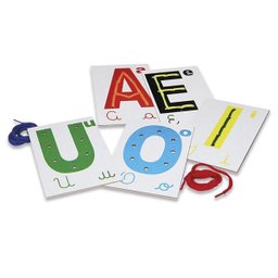 Jogo Educativo Alinhavos Vogais 5 Peças Em Mdf, Idade 4 + - 2