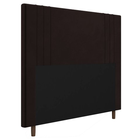 Cabeceira Cama Box Solteiro Ferrara 90cm Corano Marrom - Desk Design