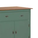 Ver imagem 3 de Balcão Buffet Aparador Florença 80cm 2 Portas 1 Gaveta Pés Luiz Xv - Laca Verde Kalle/ Imbuia