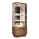 Ver imagem 1 de Cristaleira de Vidro com Espelho River Castanho/off White H01 - D'rossi