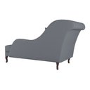 Ver imagem 5 de Divã Recamier Chaise Longue Valentina Clássico com Pés de Madeira Suede Cinza - Desk Design