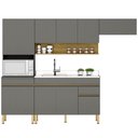 Ver imagem 1 de Cozinha Modulada 4 Pecas Balcao Pia Line Gris Cp Freijo Ktp