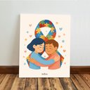 Ver imagem 6 de Kit 3 Quadro Decorativo Autismo Laço Símbolo Quarto Casa 28x20
