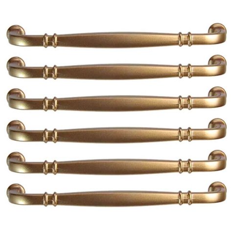 Conjunto 6 Puxadores Alça Dourado 1767 Grenade Móveis Armários Gavetas Torralba