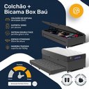 Ver imagem 4 de Cama Box Baú + Colchão Gazin de Espuma D60 Double Face Force Up + Auxiliar de Espuma Solteiro