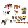 Brinquedo Kit Animais Miniatura Coleção Fazenda Leitão Boi - 1