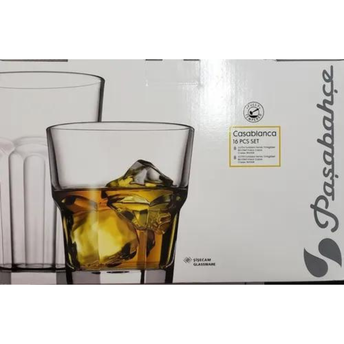 Conjunto 16 Copos Vidro Casablanca de 355ml/415ml Importados - 5