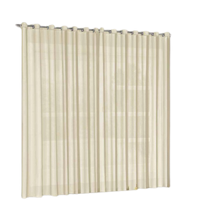 Cortina voil tecido 5,00x2,30 Para Varão Simples:PALHA