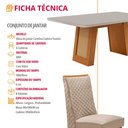 Ver imagem 7 de Mesa de Jantar Carolina 180cm Tampo MDF Vidro com 6 Cadeiras Yasmin