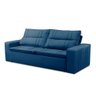 Sofá Retrátil e Reclinável 3 Lugares com Molas 2,00m Elisa Suede Azul Rover & Beato - 5