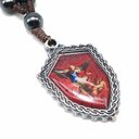 Ver imagem 3 de Chaveiro Hematita Escudo São Miguel Arcanjo Vermelho