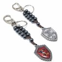 Ver imagem 1 de Chaveiro Hematita Escudo São Miguel Arcanjo Vermelho