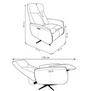 Ver imagem 4 de Poltrona do Papai Reclinável Power Elétrica Anakin Base Estrela Giratória Usb Couro Verde G76 - Gran