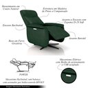 Ver imagem 3 de Poltrona do Papai Reclinável Power Elétrica Anakin Base Estrela Giratória Usb Couro Verde G76 - Gran