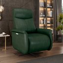 Ver imagem 1 de Poltrona do Papai Reclinável Power Elétrica Anakin Base Estrela Giratória Usb Couro Verde G76 - Gran
