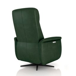 Poltrona do Papai Reclinável Power Elétrica Anakin Base Estrela Giratória Usb Couro Verde G76 - Gran - 6