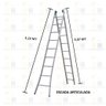 Escada Alumínio 3 em 1 Extensiva 2 X 10 - 20 Degraus Alumasa - 3