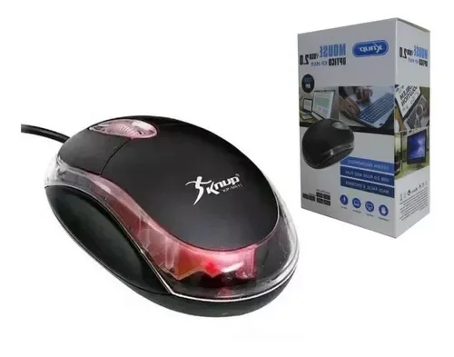 Ver imagem 3 de Mouse Optico Mini com Fio Knup Ergonômico Kp-m611 1200dpi Preto