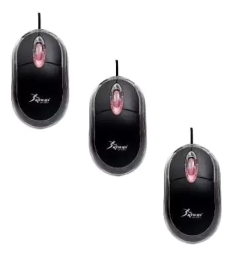 Mouse Optico Mini com Fio Knup Ergonômico Kp-m611 1200dpi Preto - 2