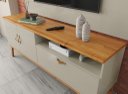 Ver imagem 3 de Rack + Painel Si Estilo Retrô 1.40m para Tv até 55'' Polegadas Cor Off White / Cinamomo
