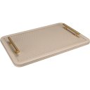 Ver imagem 1 de Bandeja Decorativa para Servir Retangular Home&co com Alças em Metal Dourado Mdf 4x43x28cm Nude