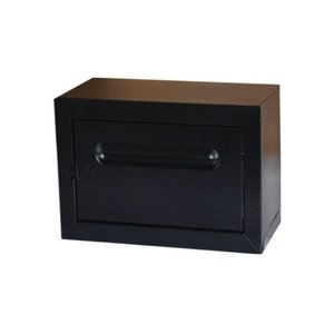 Caixa de Correio Cartas Condomínio Frontal Preta 15x30x18cm