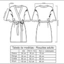 Ver imagem 2 de Roupão Adulto Dianneli Liso Tamanho Único 100% Algodão - 110 - Chumbo