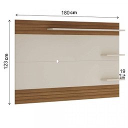 Rack com Painel para TV até 72 Polegadas Mirage Móveis Germai - 6
