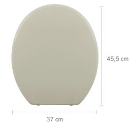 Assento Sanitário Almofadado Slim Bege Astra - 6