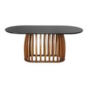Ver imagem 2 de Mesa de Jantar Armonia 6 Lugares Oblongo MDF 180x90cm Amêndoa e Preto