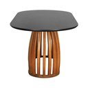 Ver imagem 5 de Mesa de Jantar Armonia 6 Lugares Oblongo MDF 180x90cm Amêndoa e Preto
