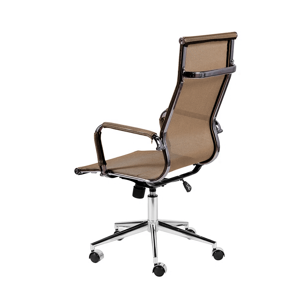 Ver imagem 4 de Kit 4 Cadeiras de Escritório Presidente Giratória Tela Mesh Cobre
