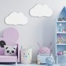 Luminária para Quarto Infantil Nuvem Kit com 2 Branca Divaloto - 2