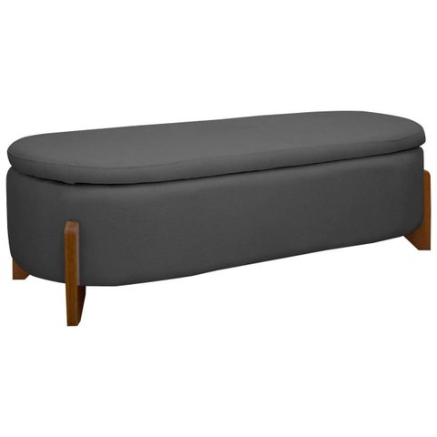 Puff Baú Organizador de Sapatos Thor para Cama Queen Bouclé:cinza Grafite