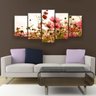 Quadro Decorativo Cosmos Rosa Fundo Branco 129x61 5pc Sala - 3