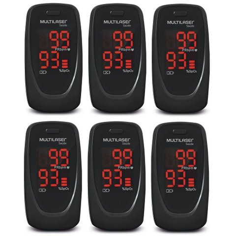 Oximetro de Dedo Medidor de Pulso Anvisa Oxygen Check 6 Uni Multilaser