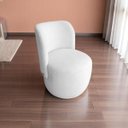Ver imagem 2 de Poltrona Orgânica Bia Bouclé Decorativa Design Redondo Sala de Estar Escritorio Recepção Minimalista