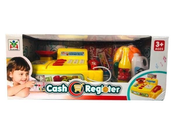 Brinquedo Caixa Registradora Som E Luz Acessórios Mercadinho