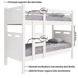 Beliche Duas Camas Fênix Jaspe Solteiro:branco - 5