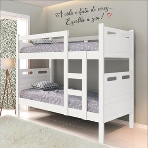 Beliche Duas Camas Fênix Jaspe Solteiro:branco